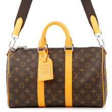 Load image into Gallery viewer, LOUIS VUITTON Keepall Bandouliere Saffron YellowM13201 Monogram Macassar Canvas Size 35
