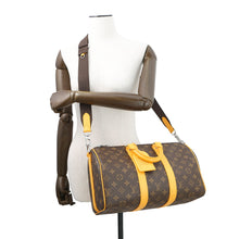 Load image into Gallery viewer, LOUIS VUITTON Keepall Bandouliere Saffron YellowM13201 Monogram Macassar Canvas Size 35

