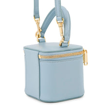 Load image into Gallery viewer, CELINE Cuir Triomphe 2-Way Vanity Shoulder Bag Light Blue10J763 Leather Size Mini
