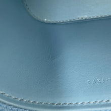 Load image into Gallery viewer, CELINE Cuir Triomphe 2-Way Vanity Shoulder Bag Light Blue10J763 Leather Size Mini
