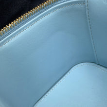 将图像加载到图库查看器中，CELINE Cuir Triomphe 2-Way Vanity Shoulder Bag Light Blue10J763 Leather Size Mini
