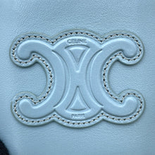 将图像加载到图库查看器中，CELINE Cuir Triomphe 2-Way Vanity Shoulder Bag Light Blue10J763 Leather Size Mini
