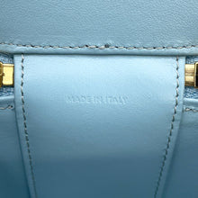将图像加载到图库查看器中，CELINE Cuir Triomphe 2-Way Vanity Shoulder Bag Light Blue10J763 Leather Size Mini
