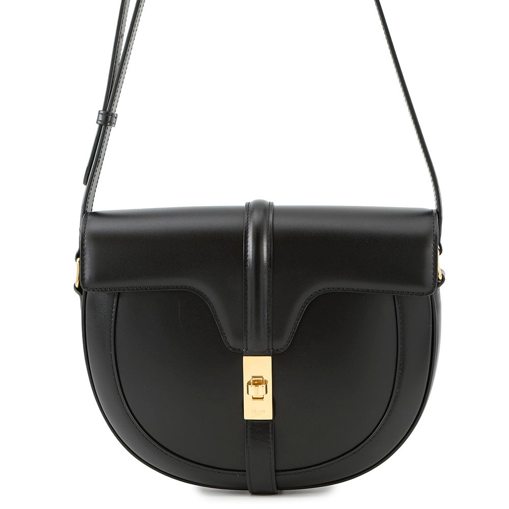 CELINE Buzas Szes 16 Shoulder Bag Black193993 Leather
