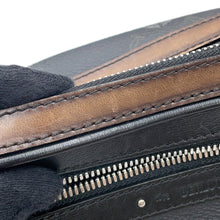 Load image into Gallery viewer, Berluti Signature Ballad Crossbody Bag Black/Brown PVC Leather

