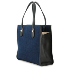 将图像加载到图库查看器中，GUCCI Tiger Embroidery Tote Bag Japan Limited Edition Navy/Black456545 Canvas Leather
