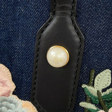 Load image into Gallery viewer, GUCCI Tiger Embroidery Tote Bag Japan Limited Edition Navy/Black456545 Canvas Leather
