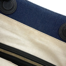 将图像加载到图库查看器中，GUCCI Tiger Embroidery Tote Bag Japan Limited Edition Navy/Black456545 Canvas Leather
