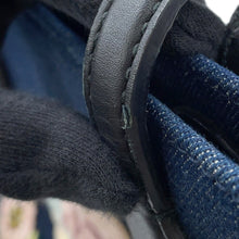 将图像加载到图库查看器中，GUCCI Tiger Embroidery Tote Bag Japan Limited Edition Navy/Black456545 Canvas Leather
