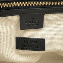 将图像加载到图库查看器中，GUCCI Tiger Embroidery Tote Bag Japan Limited Edition Navy/Black456545 Canvas Leather
