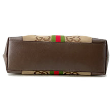 Load image into Gallery viewer, GUCCI Ophidia Jumbo GG Tote Bag Beige/Brown631685 Canvas Leather Size Medium
