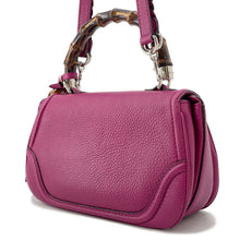 将图像加载到图库查看器中，GUCCI Bamboo 2WAY Handbag Purple240242 Leather
