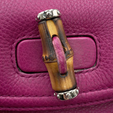 将图像加载到图库查看器中，GUCCI Bamboo 2WAY Handbag Purple240242 Leather
