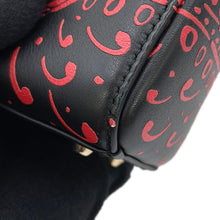 将图像加载到图库查看器中，Dior Lady Dior 2WAY Handbag Black/Red Leather Size Mini
