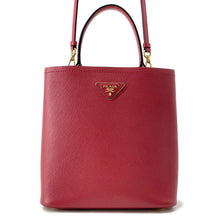 Load image into Gallery viewer, PRADA Panier Saffiano Leather 2WAY Handbag Red1BA212 Leather
