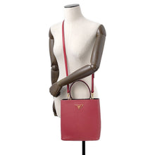 Load image into Gallery viewer, PRADA Panier Saffiano Leather 2WAY Handbag Red1BA212 Leather
