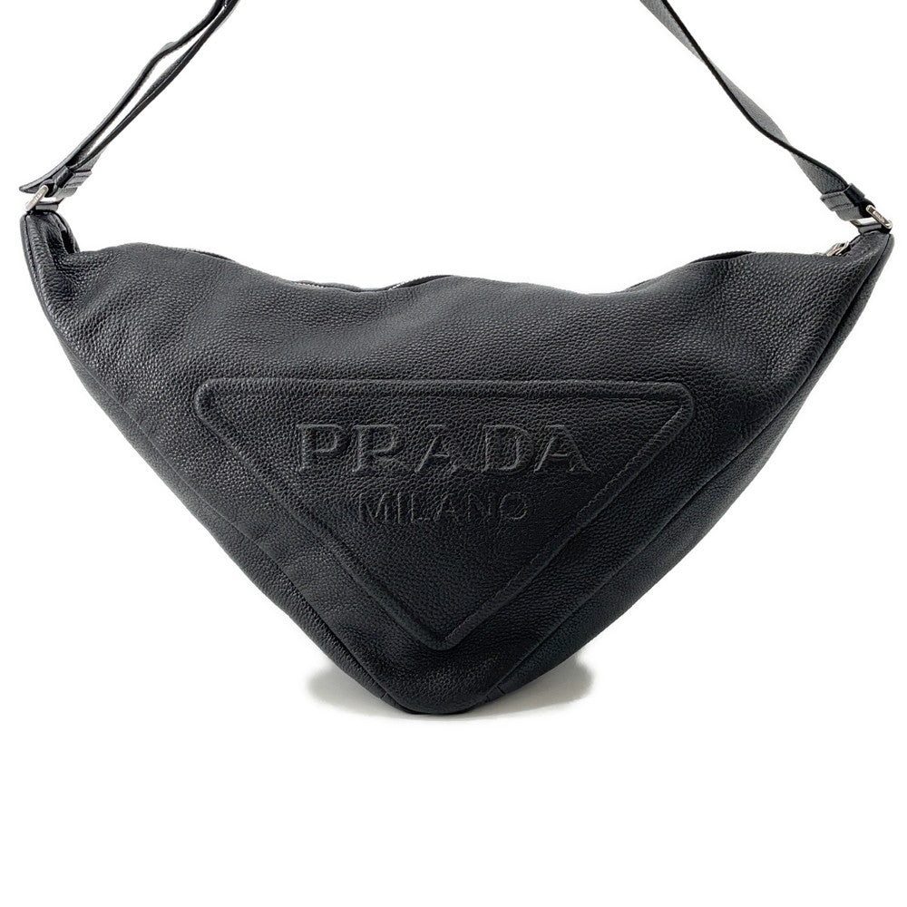 PRADA Triangle Shoulder Bag Black2VY007 Leather