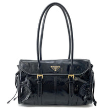 将图像加载到图库查看器中，PRADA Shoulder Bag Black1BD376 Leather Size Medium

