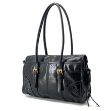 将图像加载到图库查看器中，PRADA Shoulder Bag Black1BD376 Leather Size Medium
