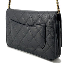 将图像加载到图库查看器中，CHANEL Matelasse Chain wallet BlackAP0250 Caviar Leather
