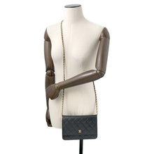 将图像加载到图库查看器中，CHANEL Matelasse Chain wallet BlackAP0250 Caviar Leather
