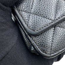 将图像加载到图库查看器中，CHANEL Matelasse Chain wallet BlackAP0250 Caviar Leather
