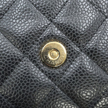 将图像加载到图库查看器中，CHANEL Matelasse Chain wallet BlackAP0250 Caviar Leather
