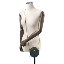 Load image into Gallery viewer, CHANEL Matelasse Round ChainShoulder Bag BlackA70657 Lambskin
