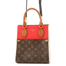 将图像加载到图库查看器中，LOUIS VUITTON Fold tote Cerise/Cream/BrownM45389 Monogram Calf Leather Size PM
