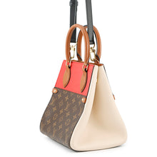 将图像加载到图库查看器中，LOUIS VUITTON Fold tote Cerise/Cream/BrownM45389 Monogram Calf Leather Size PM
