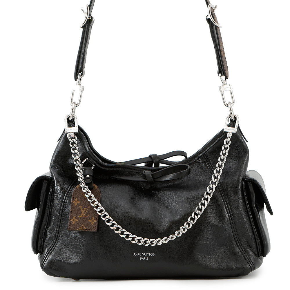 LOUIS VUITTON Carryall Cargo Vibe NoirM24861 Lamb Leather Size PM