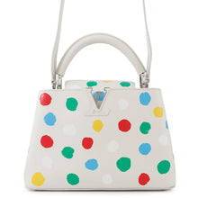 将图像加载到图库查看器中，LOUIS VUITTON Capucines LVxYK White/MulticolorM21637 Taurillon Leather Painted Dot Size BB
