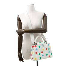 将图像加载到图库查看器中，LOUIS VUITTON Capucines LVxYK White/MulticolorM21637 Taurillon Leather Painted Dot Size BB
