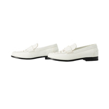 将图像加载到图库查看器中，HERMES Mocassins Loafers Kennedy White Leather Size 36H
