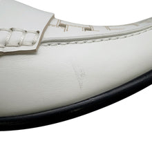 将图像加载到图库查看器中，HERMES Mocassins Loafers Kennedy White Leather Size 36H
