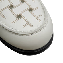 将图像加载到图库查看器中，HERMES Mocassins Loafers Kennedy White Leather Size 36H
