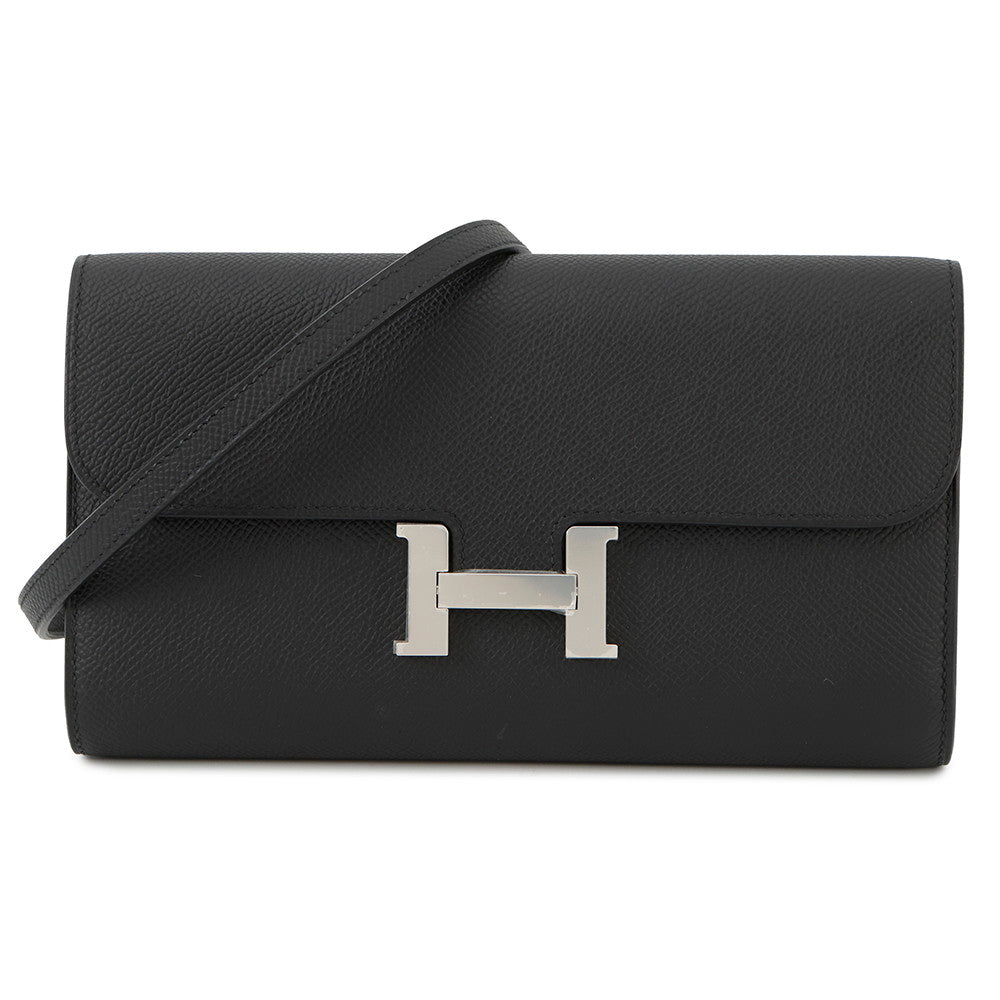 HERMES Constance to Go Black Epsom