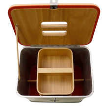 Load image into Gallery viewer, HERMES Grooming Box Silver/Brown Aluminum Wood
