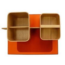Load image into Gallery viewer, HERMES Grooming Box Silver/Brown Aluminum Wood

