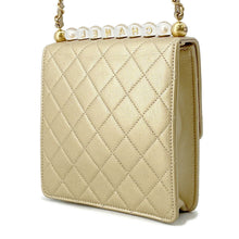 将图像加载到图库查看器中，CHANEL Matelasse Clear Pearl Shoulder Bag GoldAS0584 Goatskin Leather

