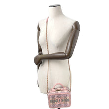 将图像加载到图库查看器中，CHANEL CCFiligree vanity bag Pink/MulticolorA93342 Tweed Leather Size Small
