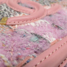 将图像加载到图库查看器中，CHANEL CCFiligree vanity bag Pink/MulticolorA93342 Tweed Leather Size Small
