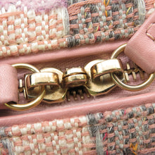 将图像加载到图库查看器中，CHANEL CCFiligree vanity bag Pink/MulticolorA93342 Tweed Leather Size Small
