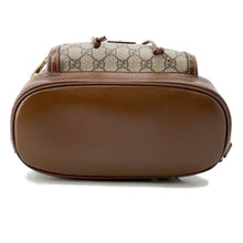 将图像加载到图库查看器中，GUCCI Interlocking G GG Supreme Backpack Beige/Brown674147 PVC Leather
