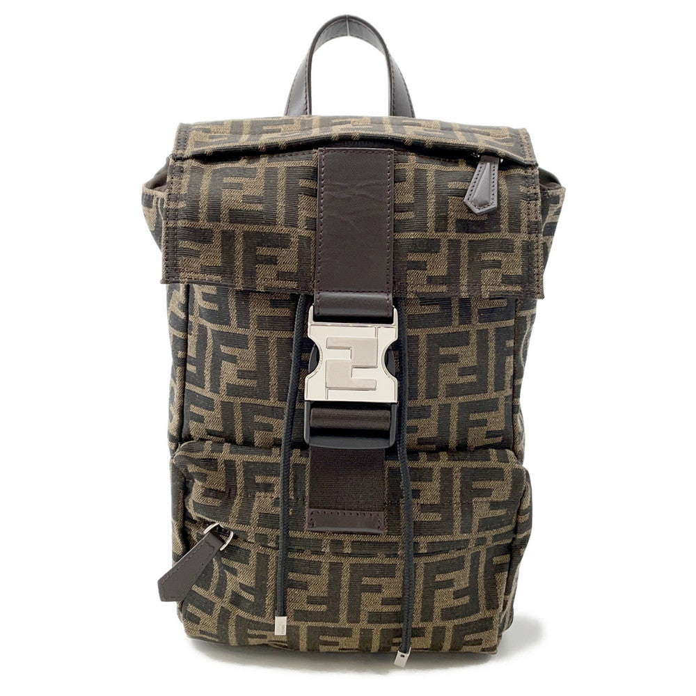 FENDI FENDI Ness Crossbody Bag Brown/Black7VZ067 Canvas Leather