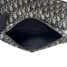 将图像加载到图库查看器中，Dior Oblique Saddlebag by Alex Foxton Navy/Multicolor Canvas Leather
