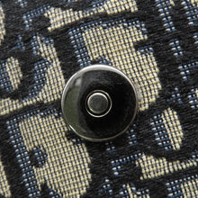将图像加载到图库查看器中，Dior Oblique Saddlebag by Alex Foxton Navy/Multicolor Canvas Leather
