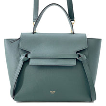 将图像加载到图库查看器中，CELINE Belt bag Dark Green189153 Leather Size micro
