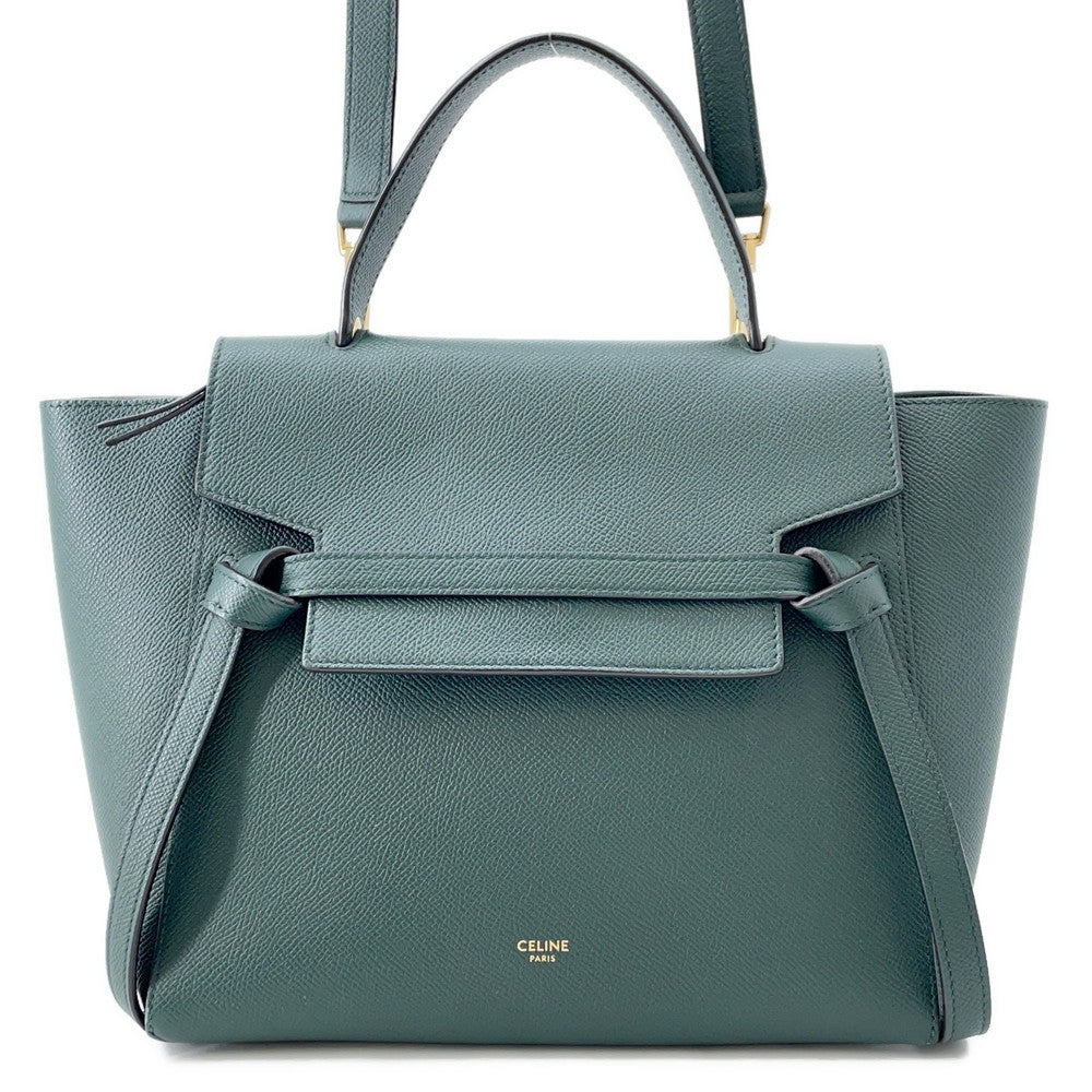 CELINE Belt bag Dark Green189153 Leather Size micro