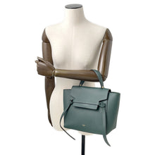 将图像加载到图库查看器中，CELINE Belt bag Dark Green189153 Leather Size micro
